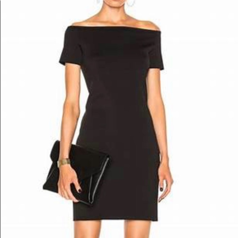 Helmut Lang Off-the-Shoulder Cocktail Dress